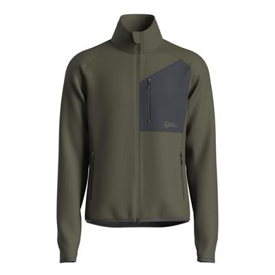 GREAT ESCAPES Roseg Giacca Uomo in Microfibra Zip Lunga Verde