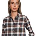 ROCK EXPERIENCE RE.Canazei Fit Camicia Donna Check Black/Sand