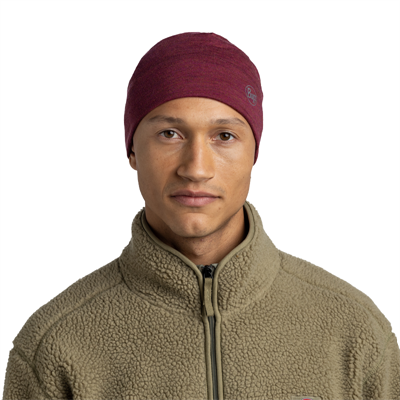 BUFF Berretto Merino di Peso Medio Melange Tibetan Red Unisex