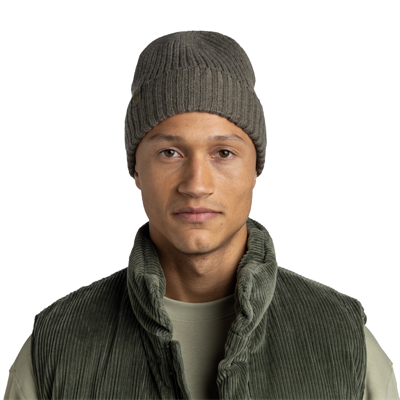 BUFF Berretto Norval Lavorato a Maglia Bark Unisex