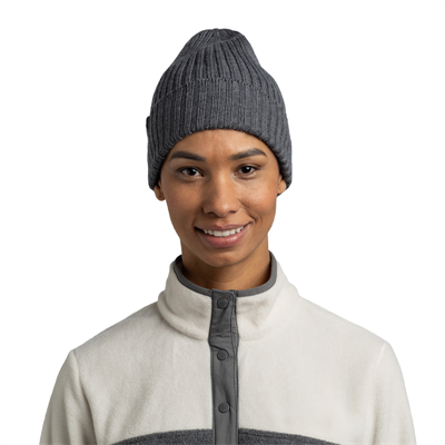 BUFF Berretto Norval Lavorato a Maglia Heather Grey Unisex