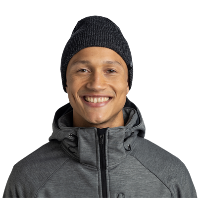 BUFF Berretto Renvi Lavorato a Maglia e in Pile Black Unisex
