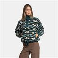 ROCK EXPERIENCE Mika Mock Neck Pile Donna Verde