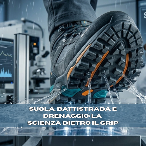 Suola, battistrada e drenaggio: la scienza dietro il grip