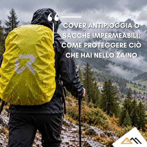 Cover antipioggia o sacche impermeabili: come proteggere ciò che hai nello zaino