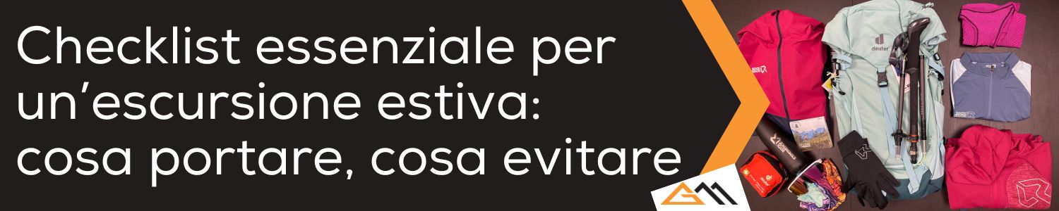 checklist per escursione in montagna in estate
